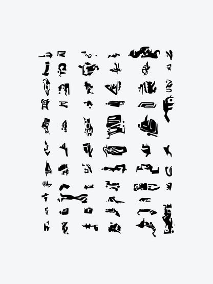Egypt Asemic temporary tattoo