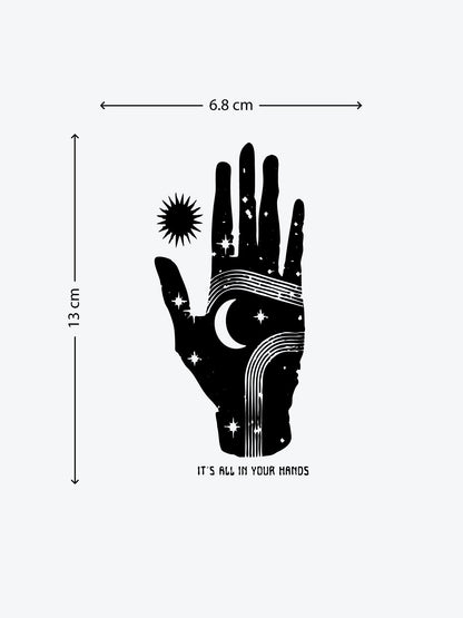 Universe Hand temporary tattoo