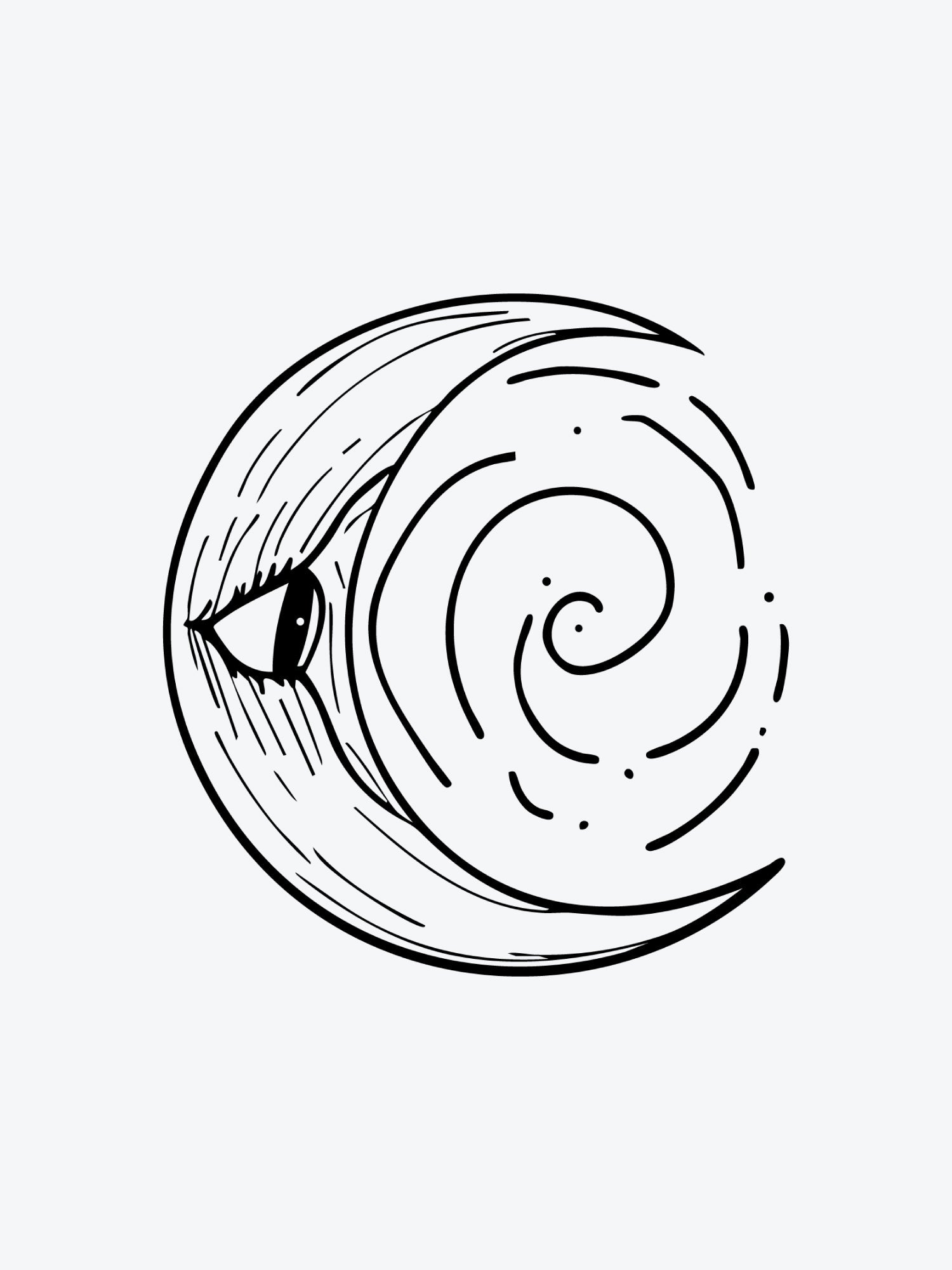 Moon Eye temporary tattoo