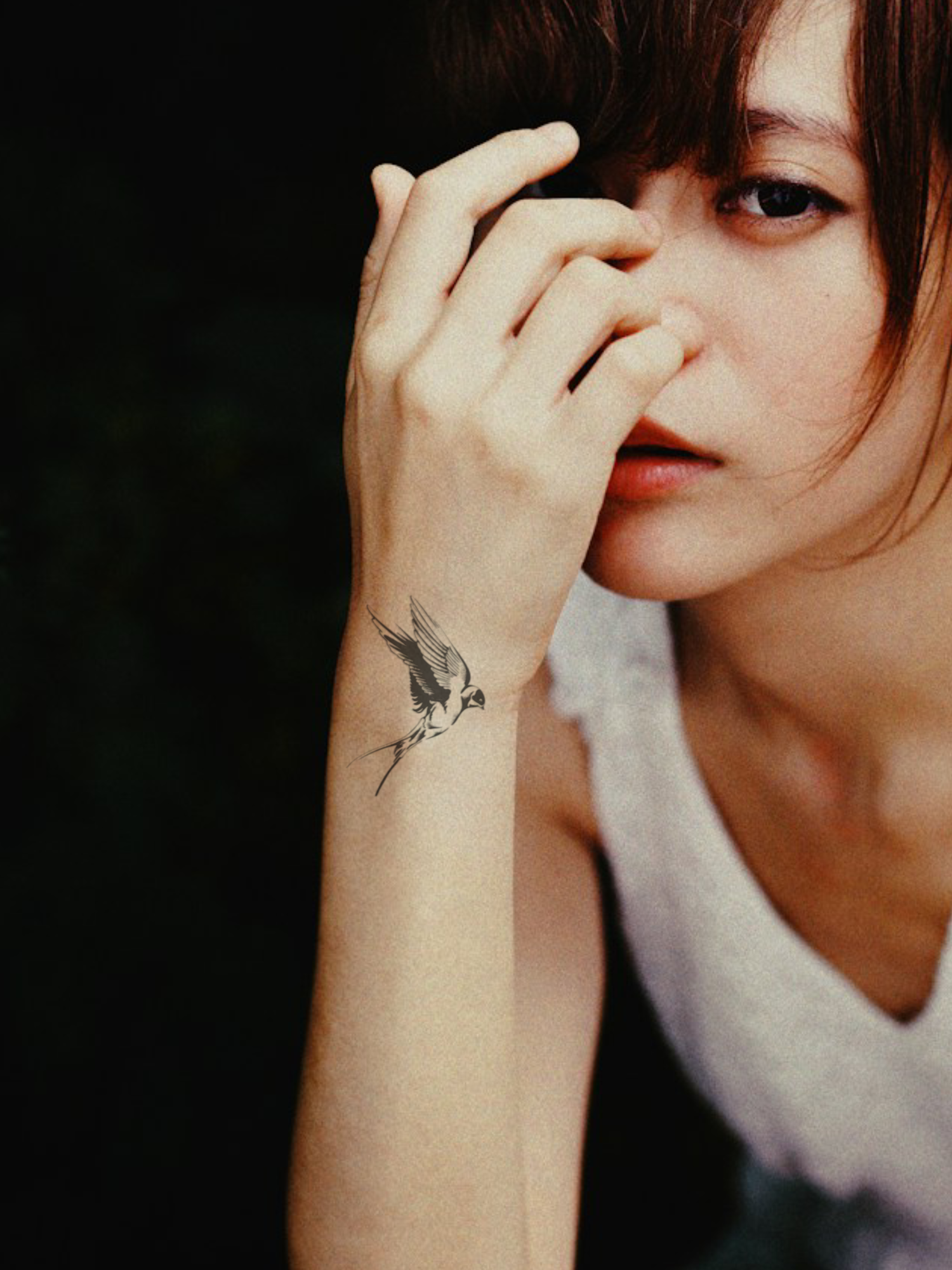 Swallow Bird Single temporary tattoo