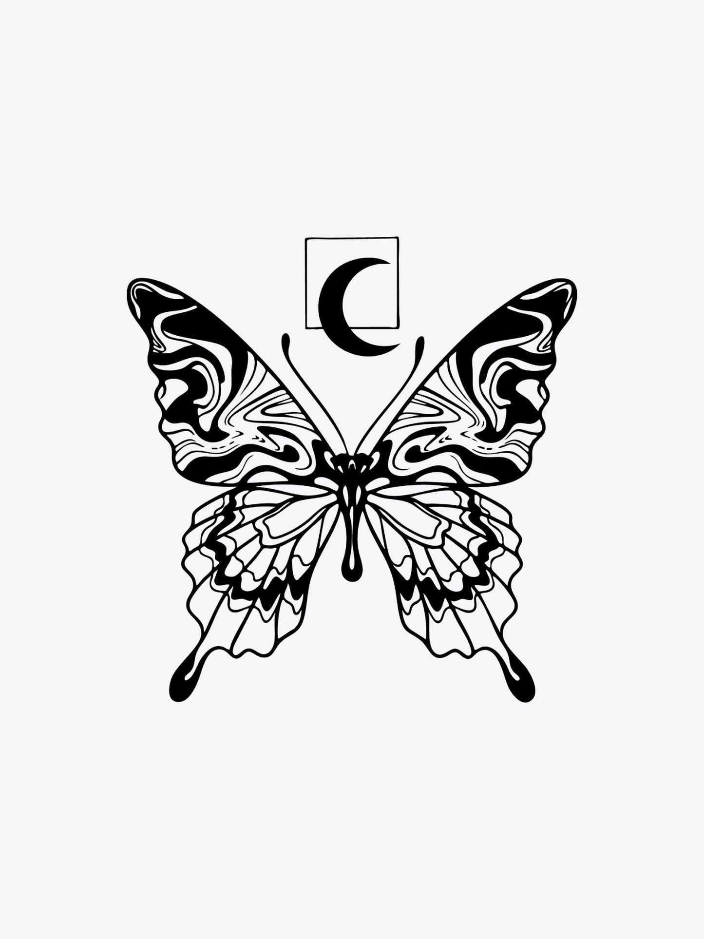 Butterfly Fluid temporary tattoo