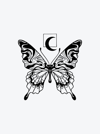 Butterfly Fluid temporary tattoo
