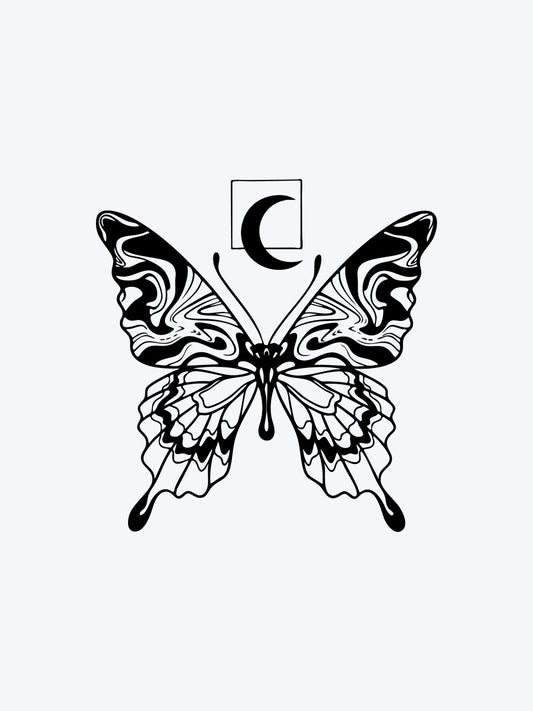 Butterfly Fluid temporary tattoo