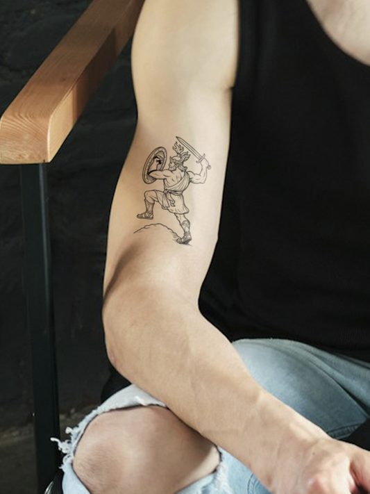 Gladiator temporary tattoo