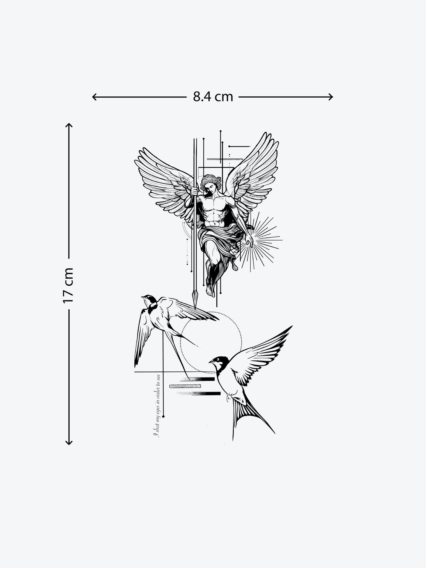 Angel Power temporary tattoo