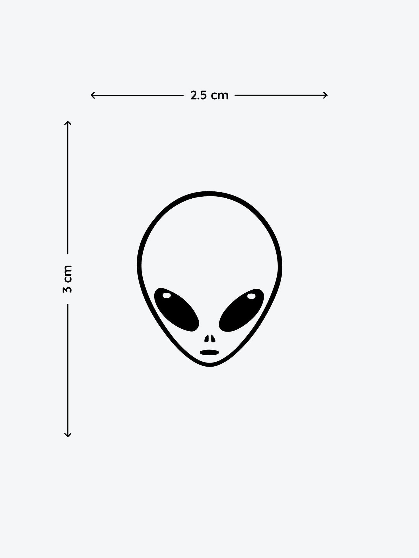 Alien Head temporary tattoo