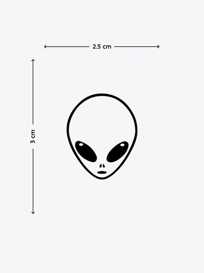 Alien Head temporary tattoo