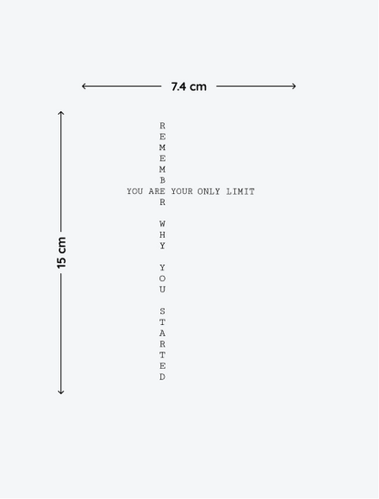 No Limit (Right Hand) temporary tattoo