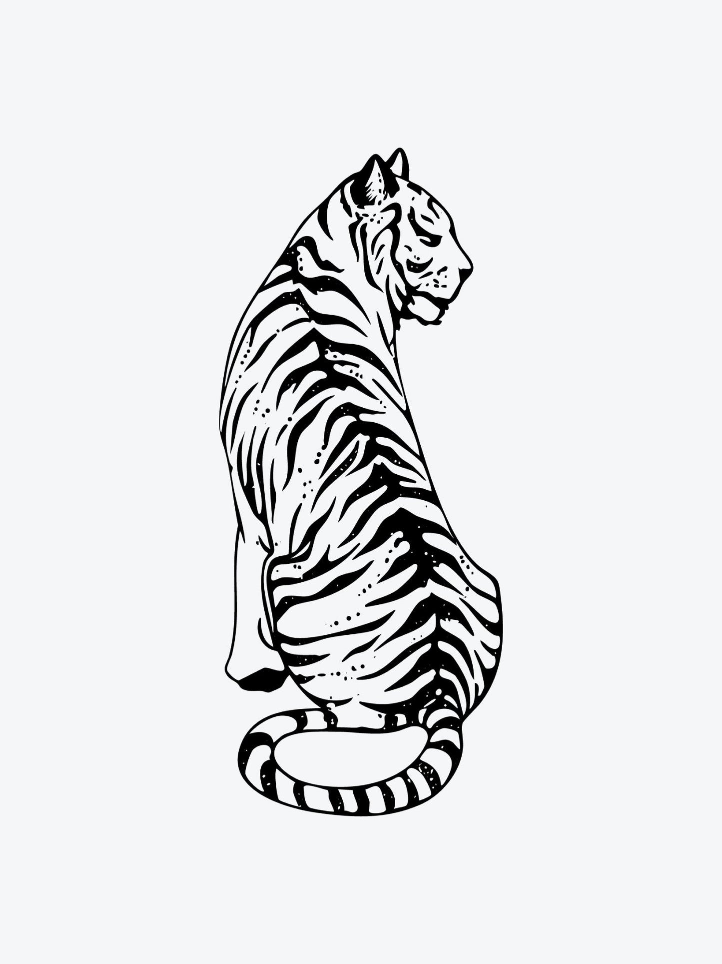 Chill Tiger temporary tattoo