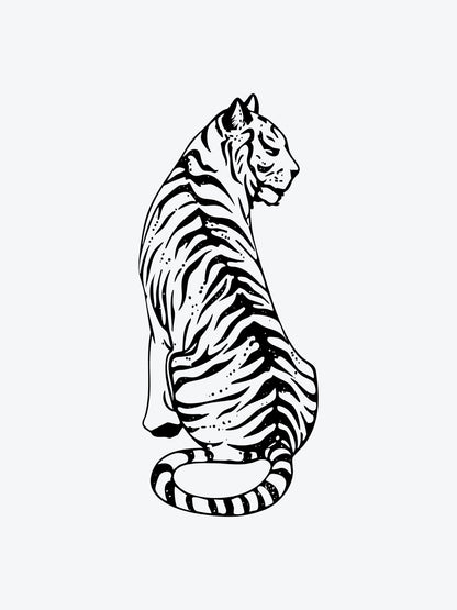 Chill Tiger temporary tattoo
