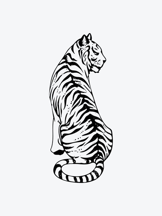 Chill Tiger temporary tattoo