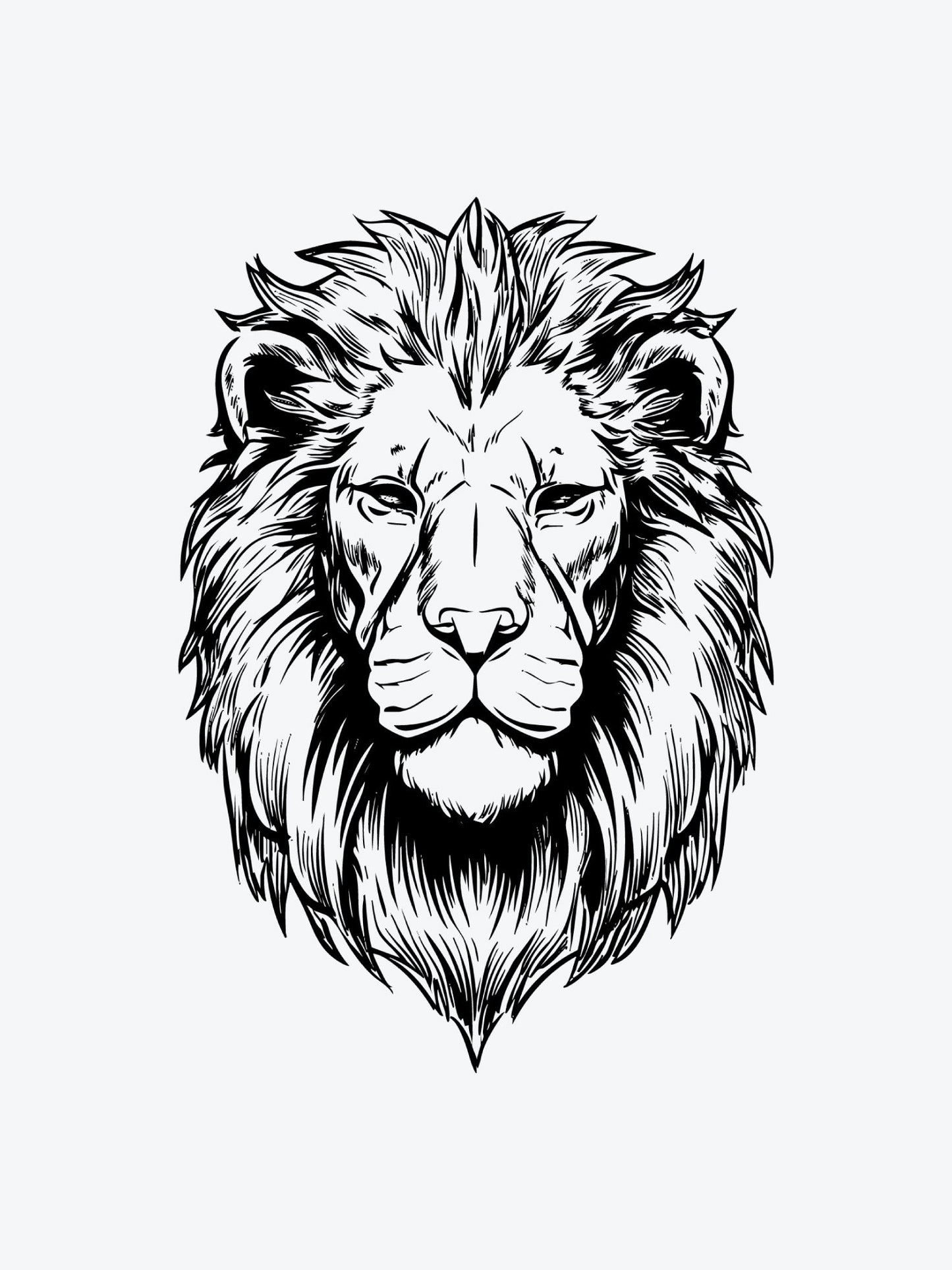King Lion temporary tattoo
