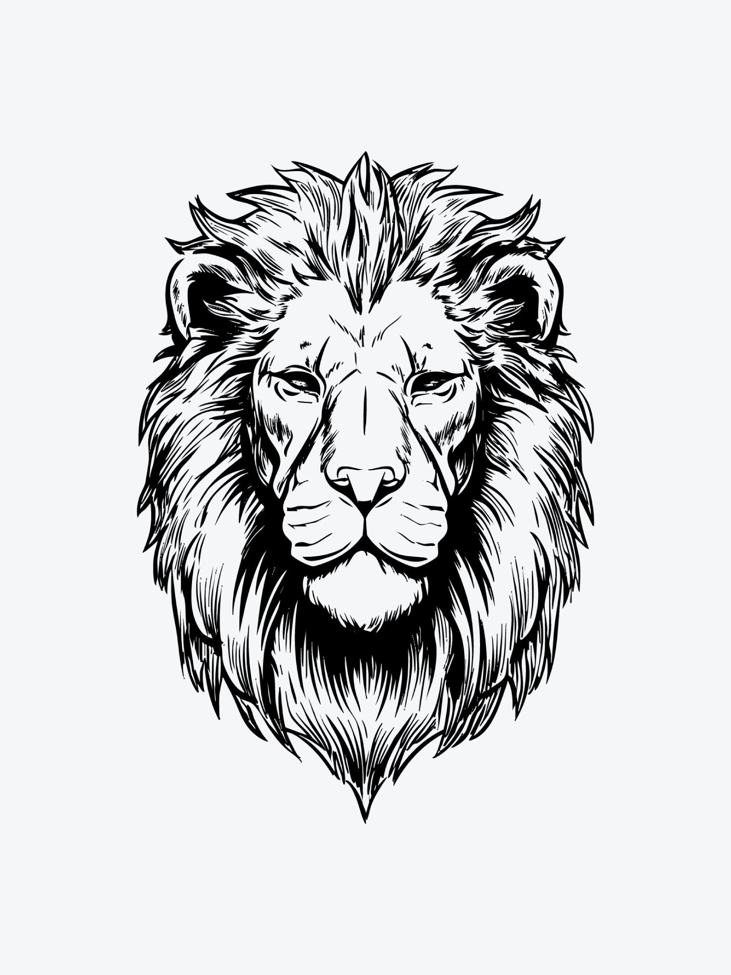 King Lion temporary tattoo