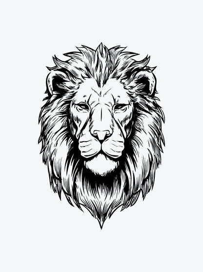 King Lion temporary tattoo