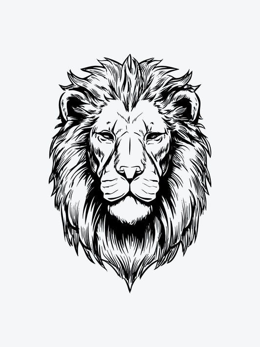 King Lion temporary tattoo