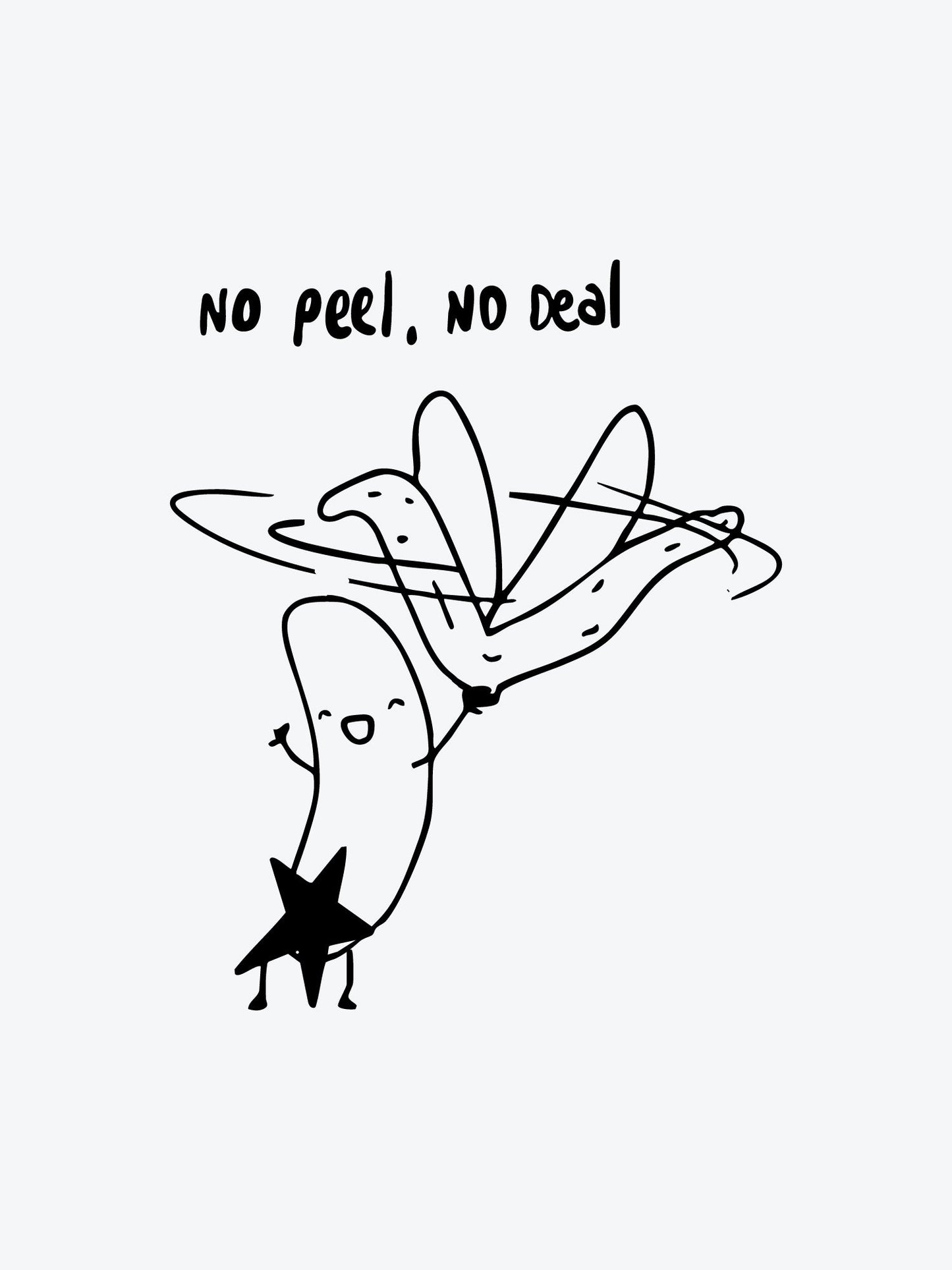 Banana Gets Naked temporary tattoo