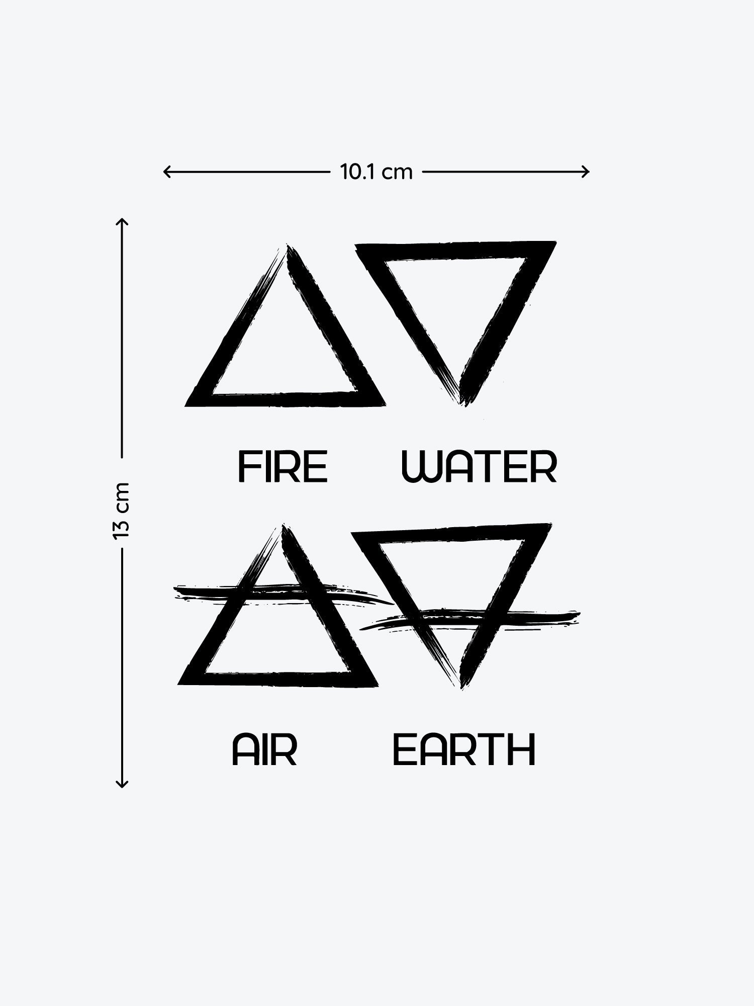 Triangle Bundle (4 Tattoos) temporary tattoo