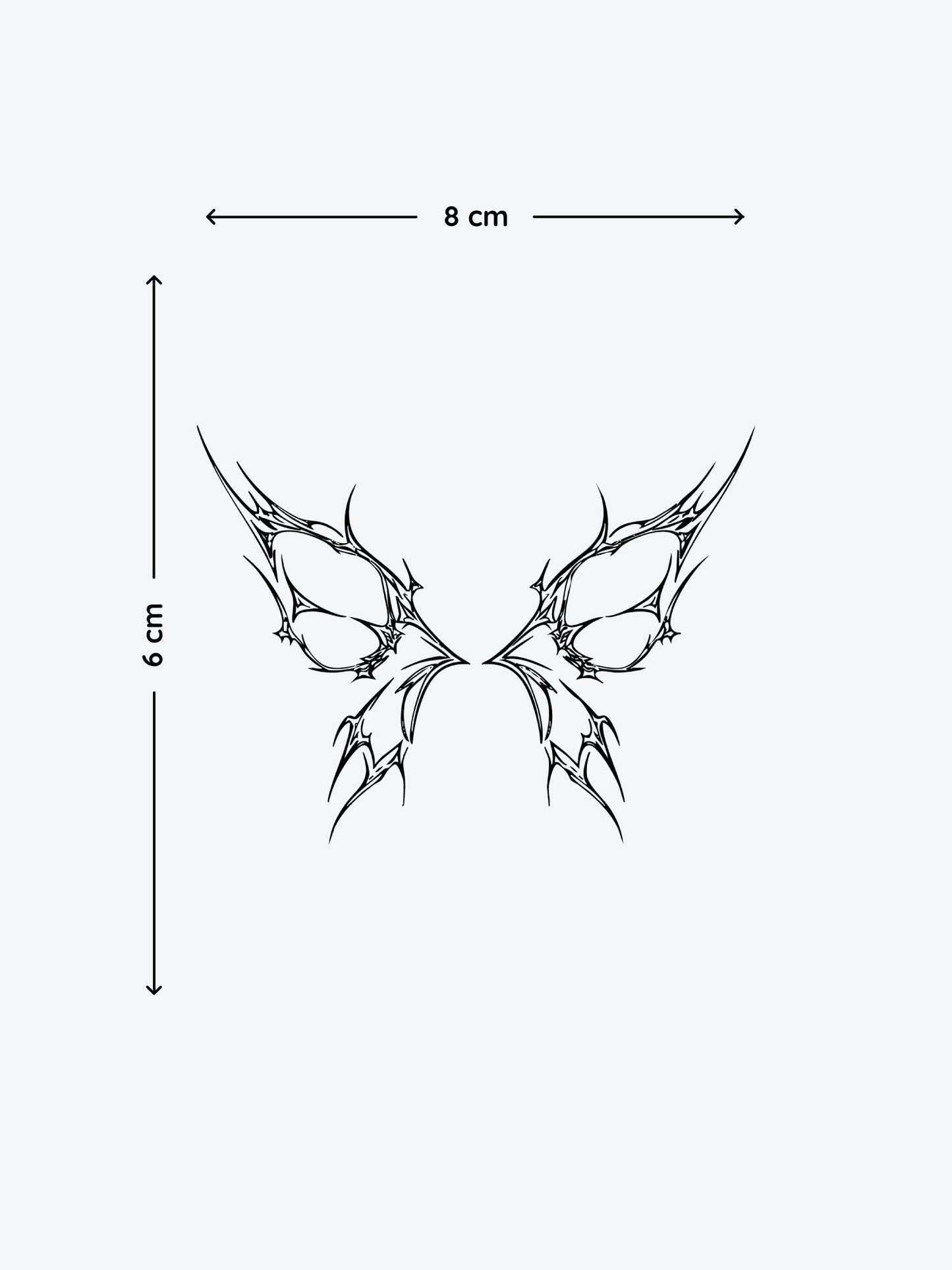 Acid Butterfly temporary tattoo