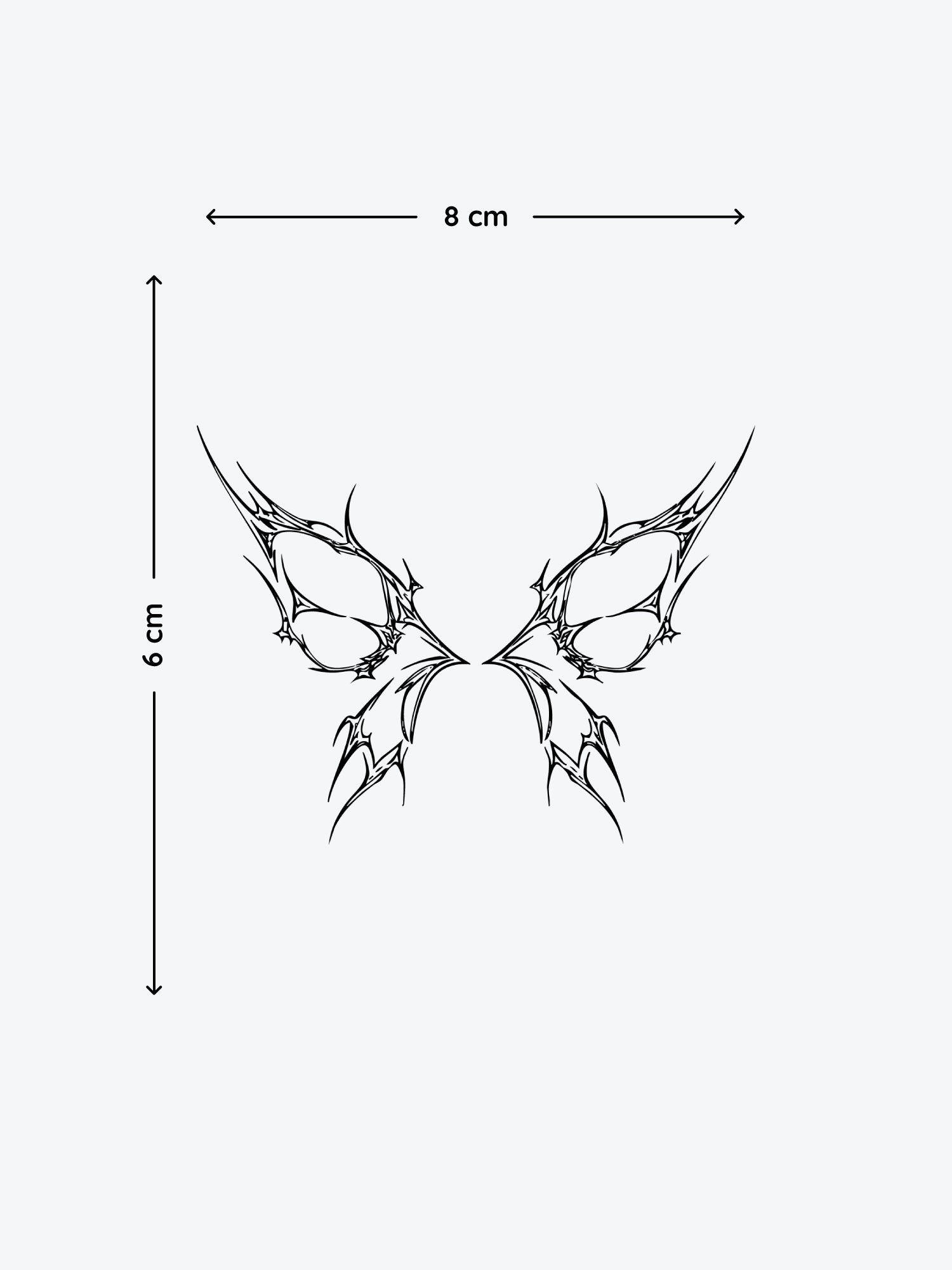 Acid Butterfly temporary tattoo