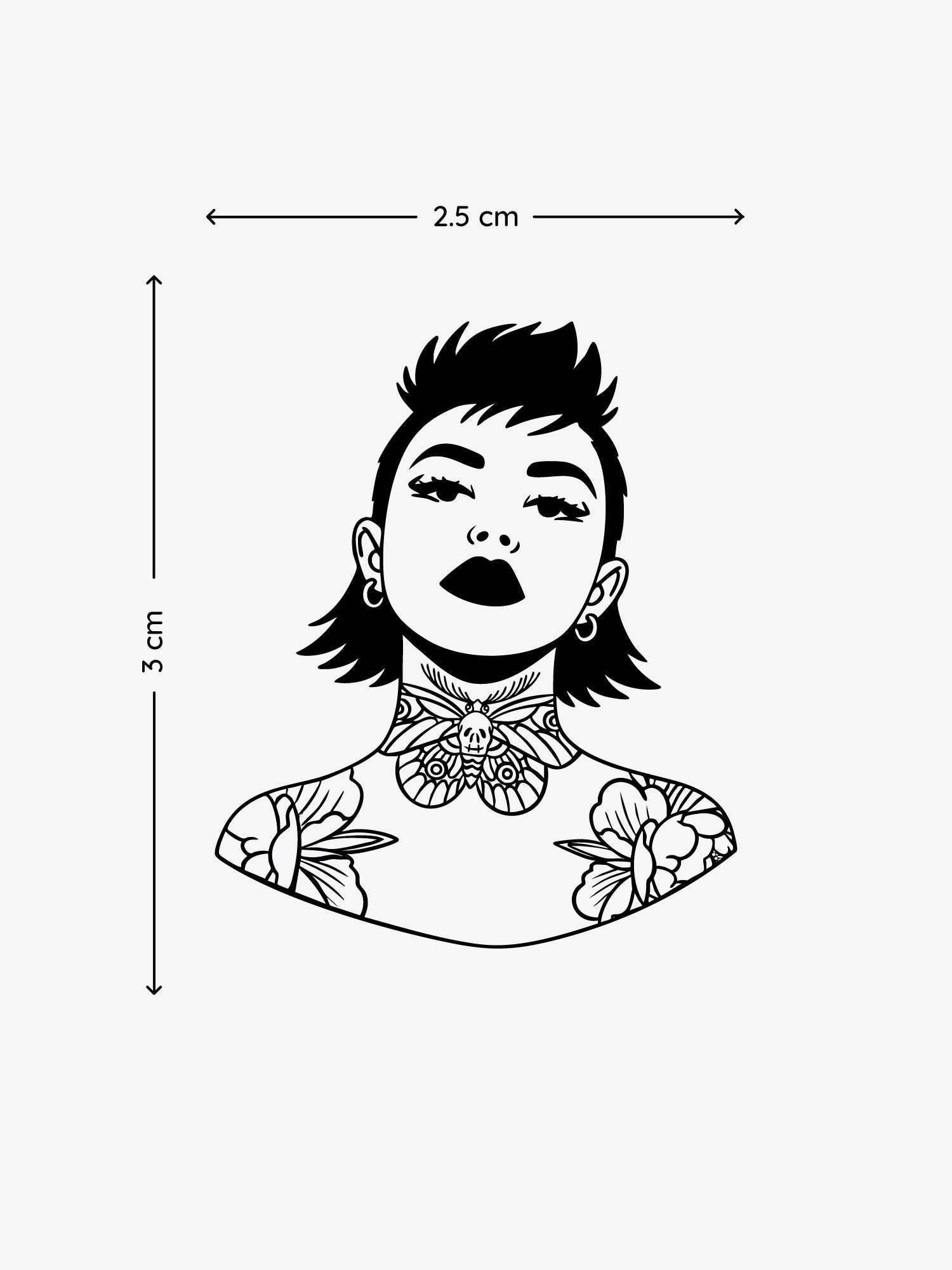 Tattoed Lady temporary tattoo