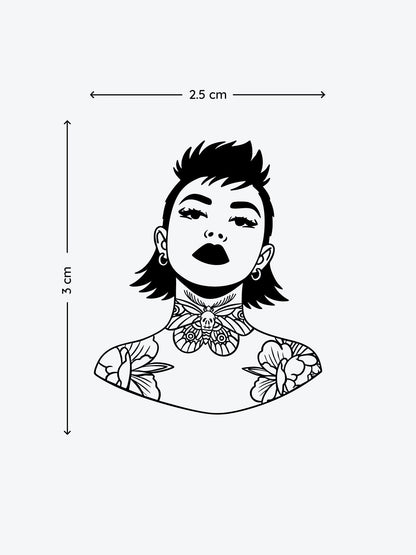 Tattoed Lady temporary tattoo