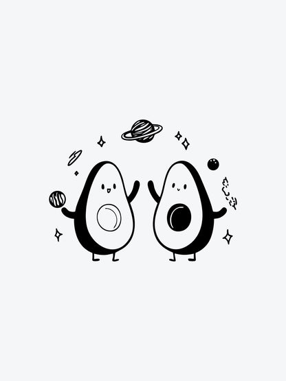 Avocado Couple temporary tattoo