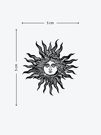 Sun Portrait temporary tattoo