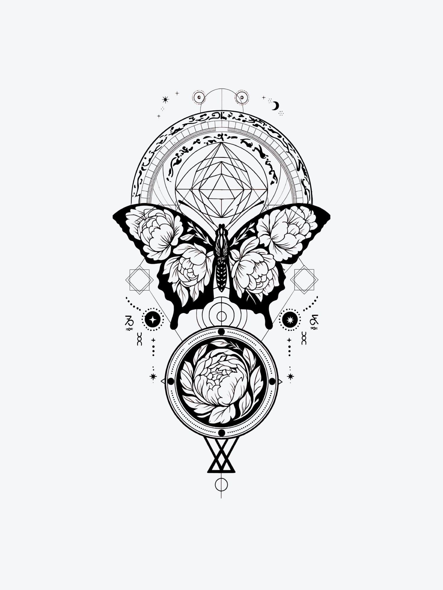 Butterfly Universe temporary tattoo