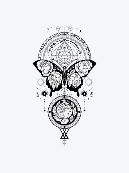 Butterfly Universe temporary tattoo