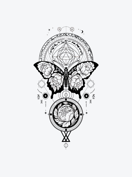Butterfly Universe temporary tattoo