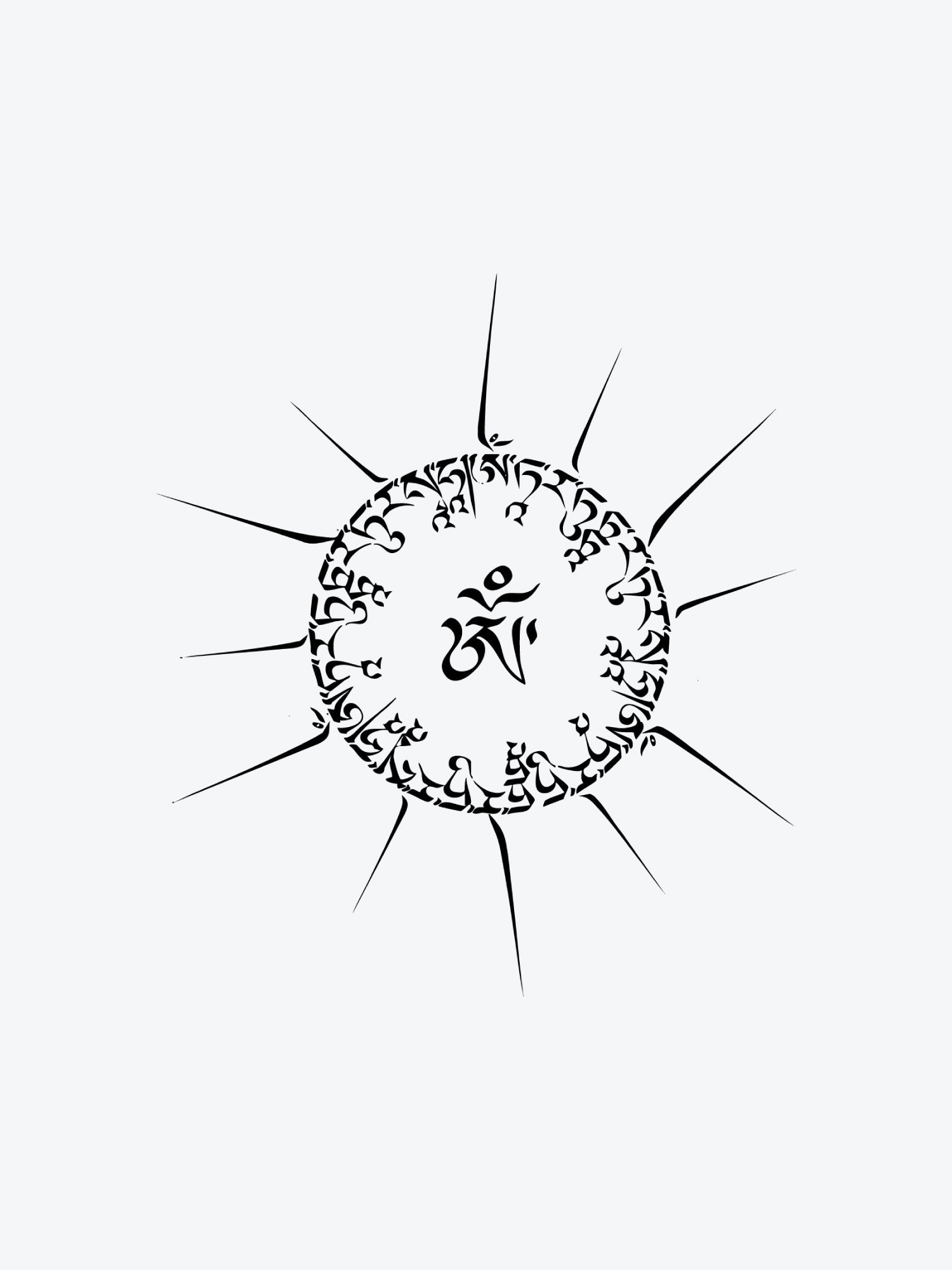 Divine Script temporary tattoo