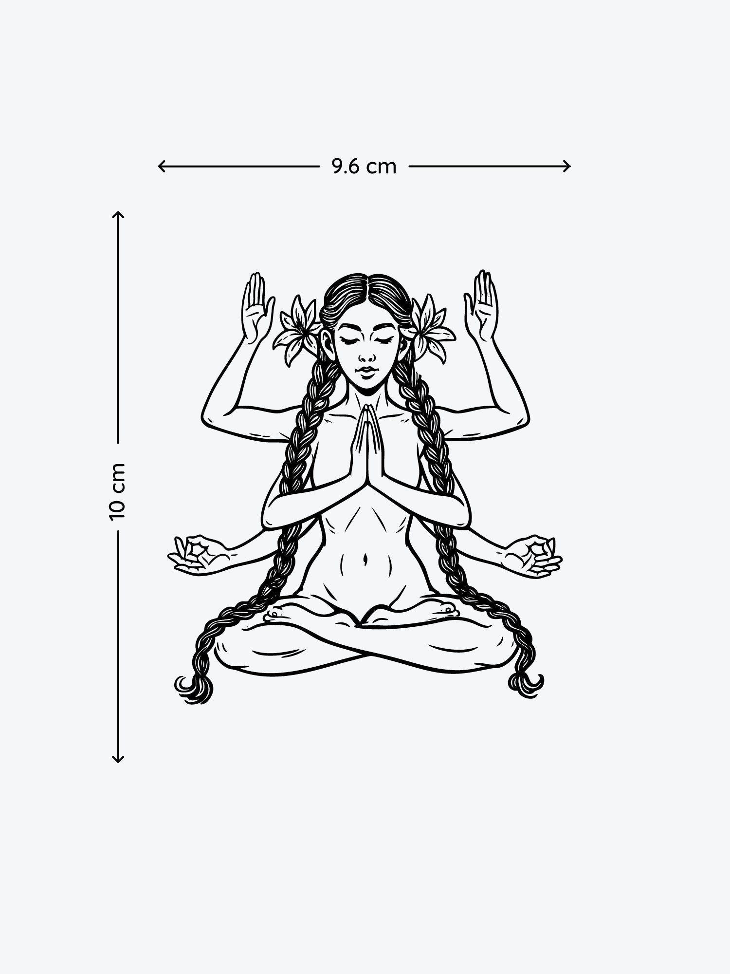 Woman Mantras temporary tattoo