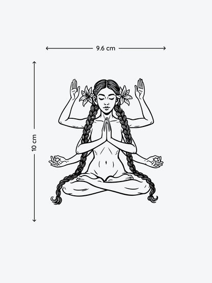 Woman Mantras temporary tattoo