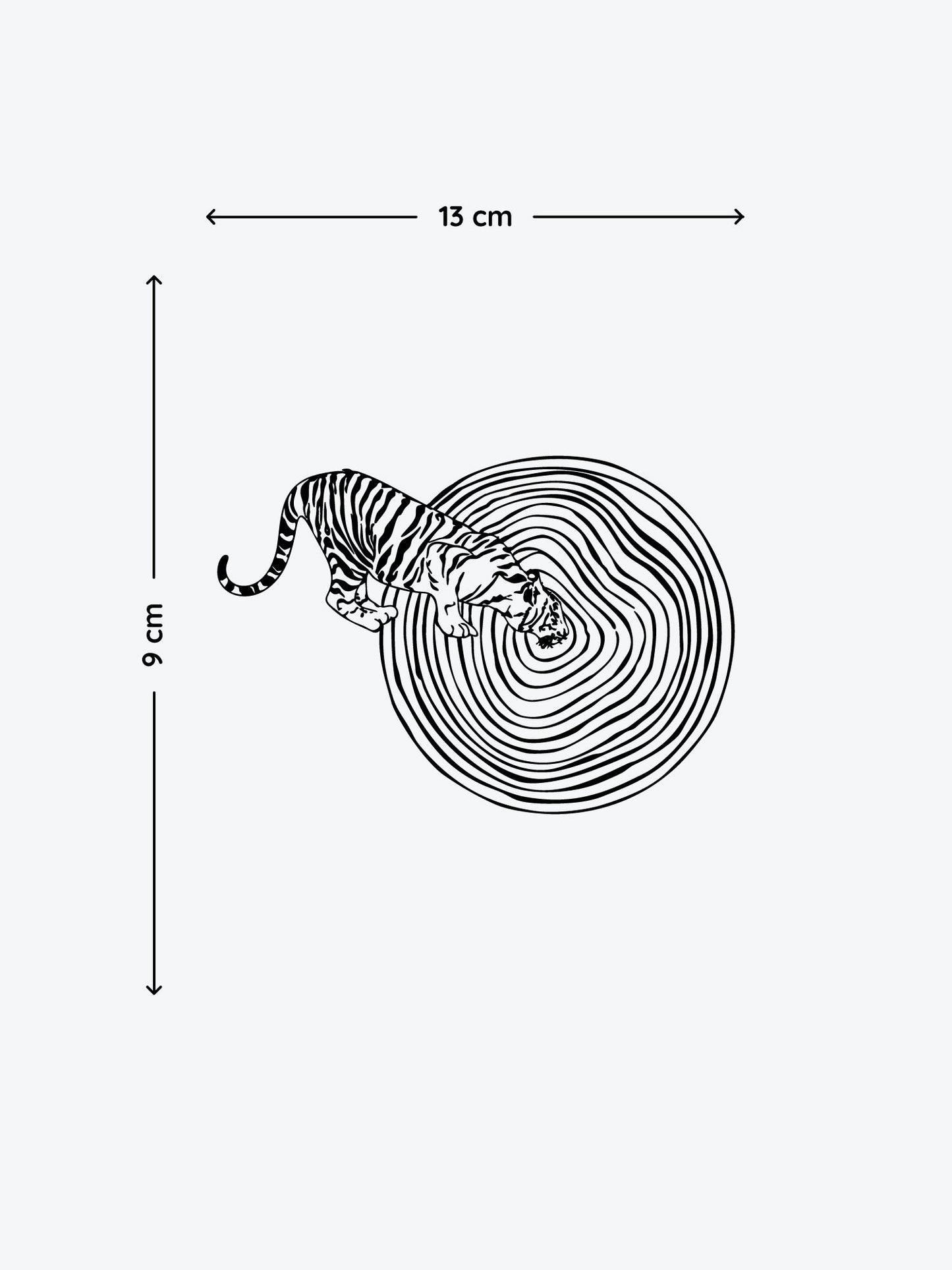 Tiger Circles temporary tattoo