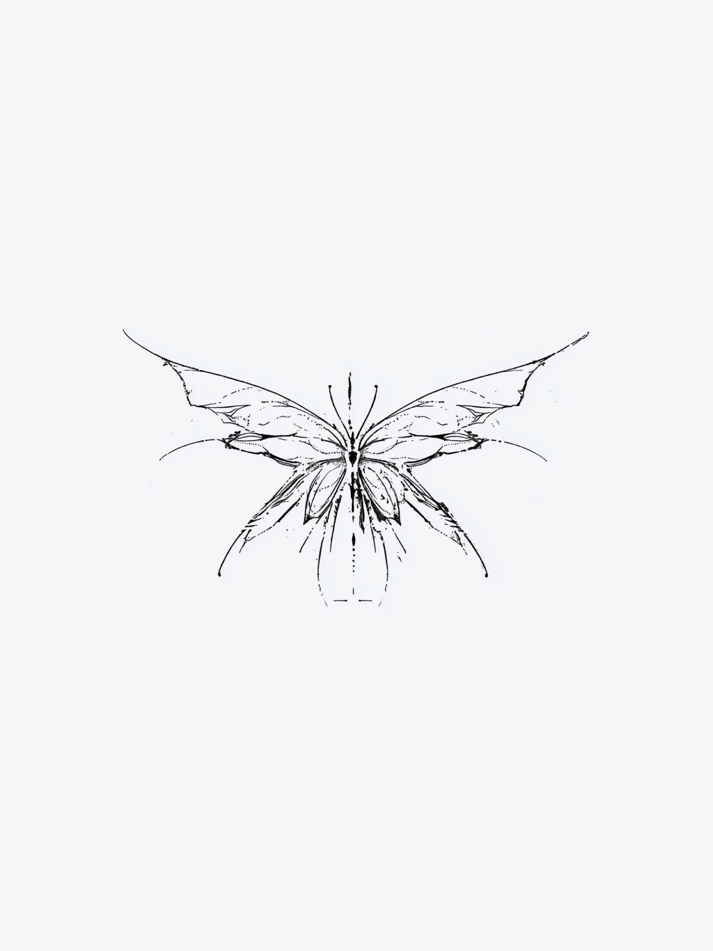 Butterfly Trash temporary tattoo