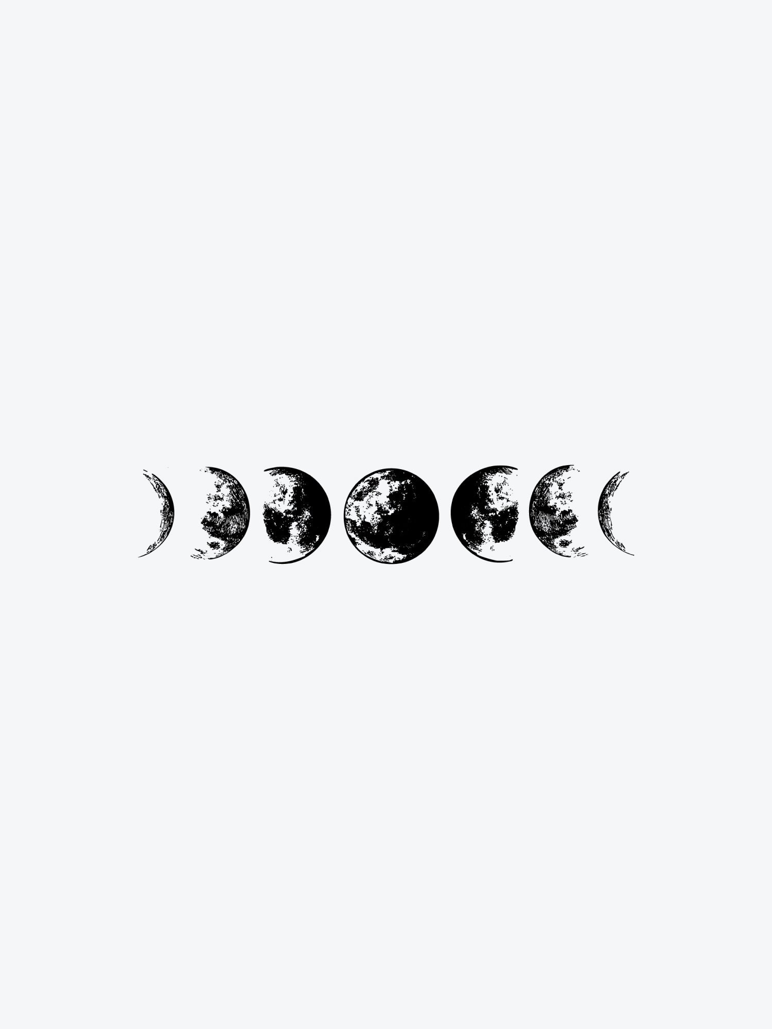 Moon Phases temporary tattoo
