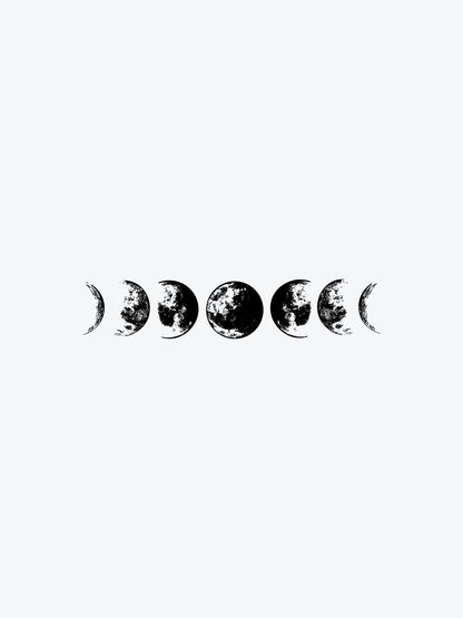 Moon Phases temporary tattoo