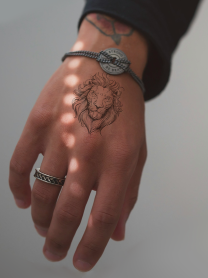 Lion Elegance temporary tattoo