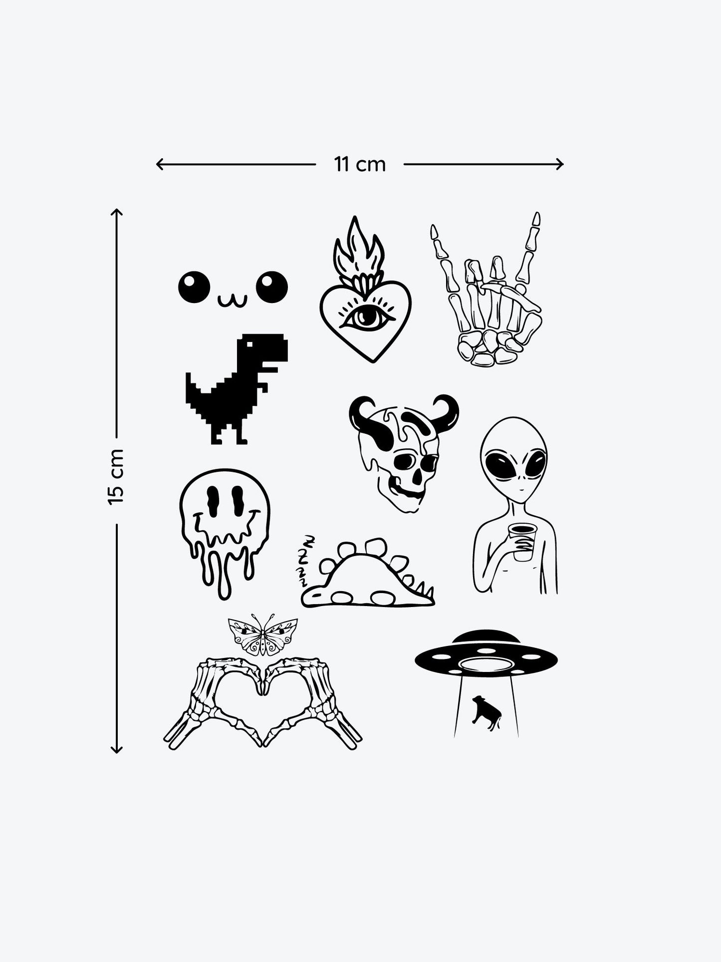Be Different Bundle(10 Tattoos) temporary tattoo