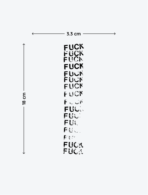 Fuck Stamp temporary tattoo