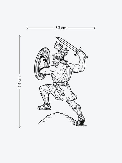 Gladiator temporary tattoo