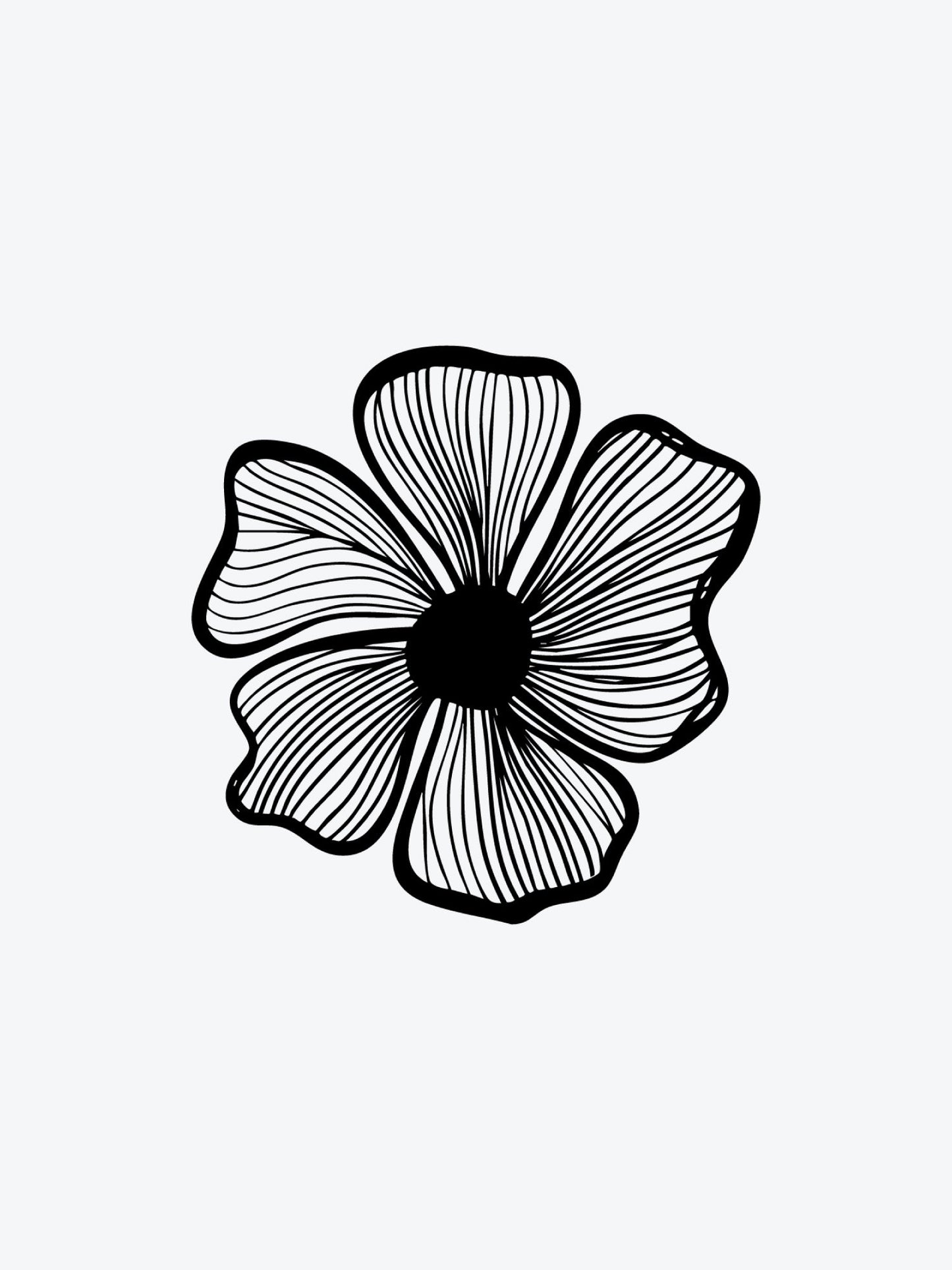 Quiet Flower temporary tattoo