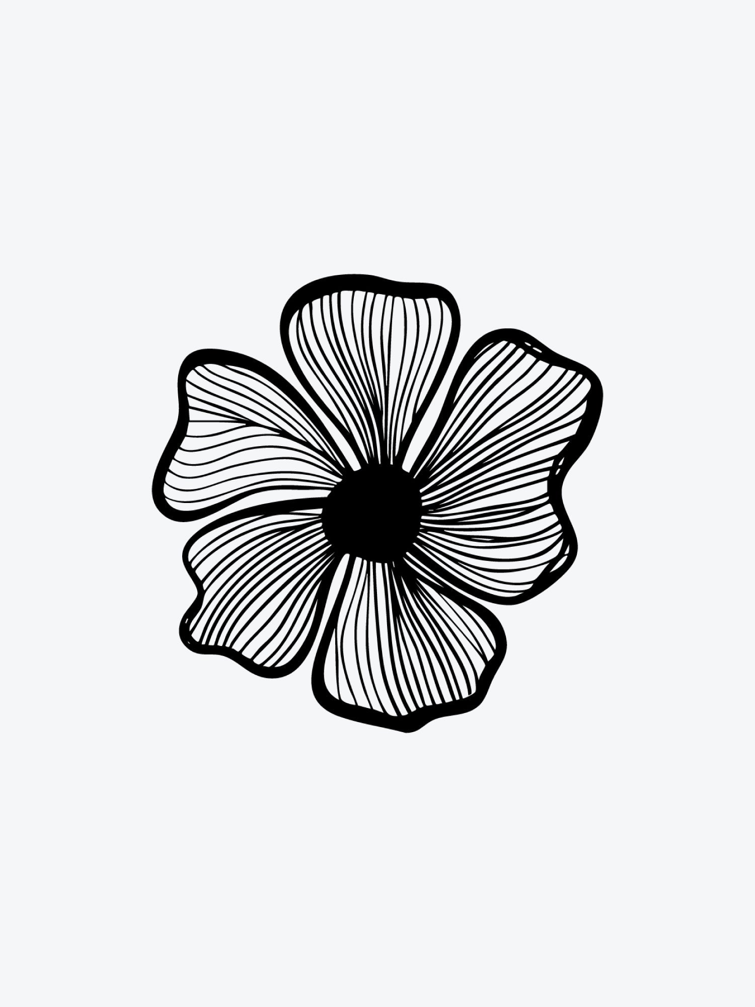 Quiet Flower temporary tattoo