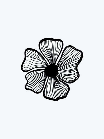 Quiet Flower temporary tattoo