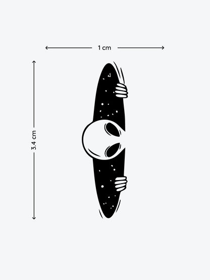 Lurking Alien temporary tattoo