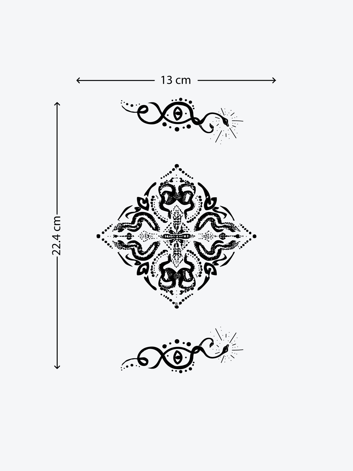 Snake Ornamental temporary tattoo