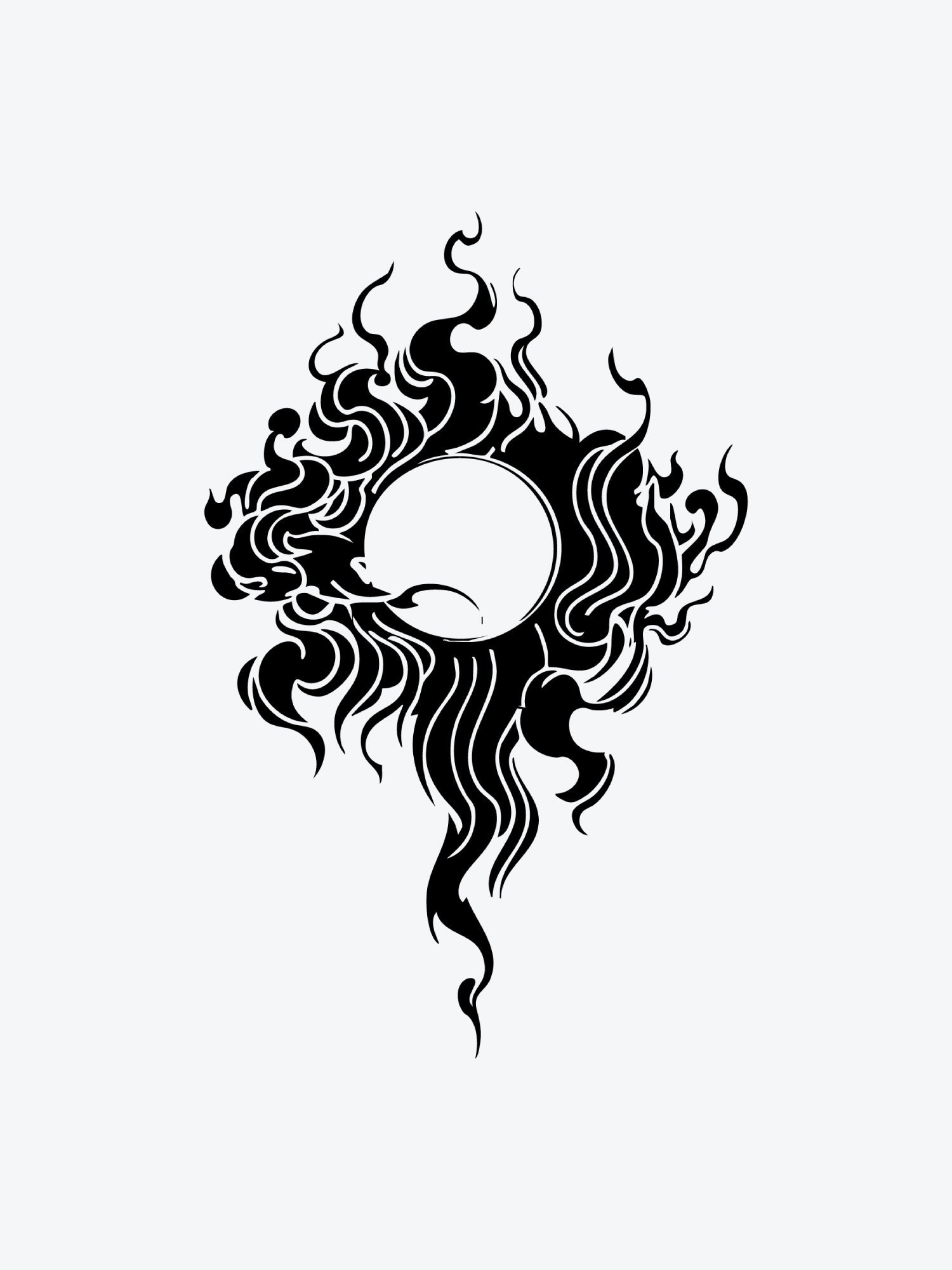Smoking Sun temporary tattoo