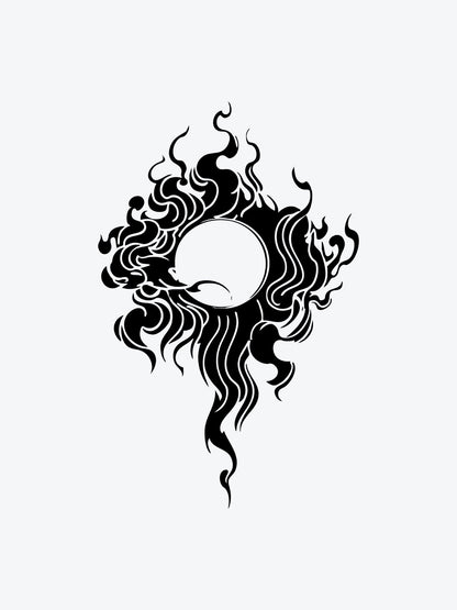 Smoking Sun temporary tattoo