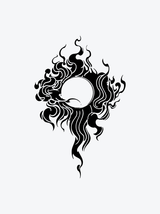 Smoking Sun temporary tattoo