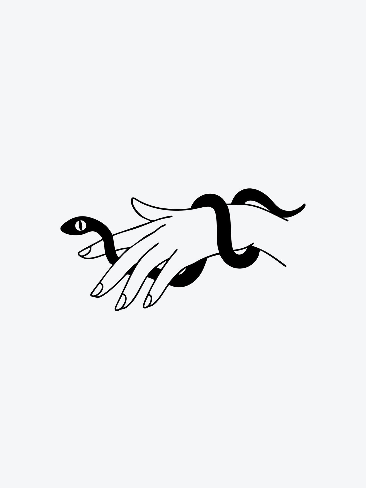 Snake Hand temporary tattoo